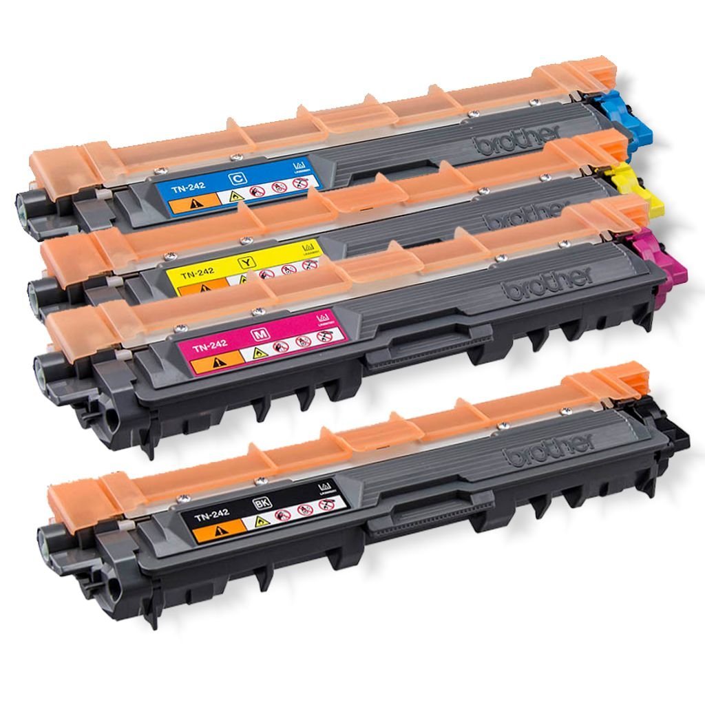 Brother TN-242 Toner Multipack in Cyan, Magenta, Gelb und Schwarz – kompatibel mit Brother HL-3140CW, DCP-9020CDW und weiteren Modellen